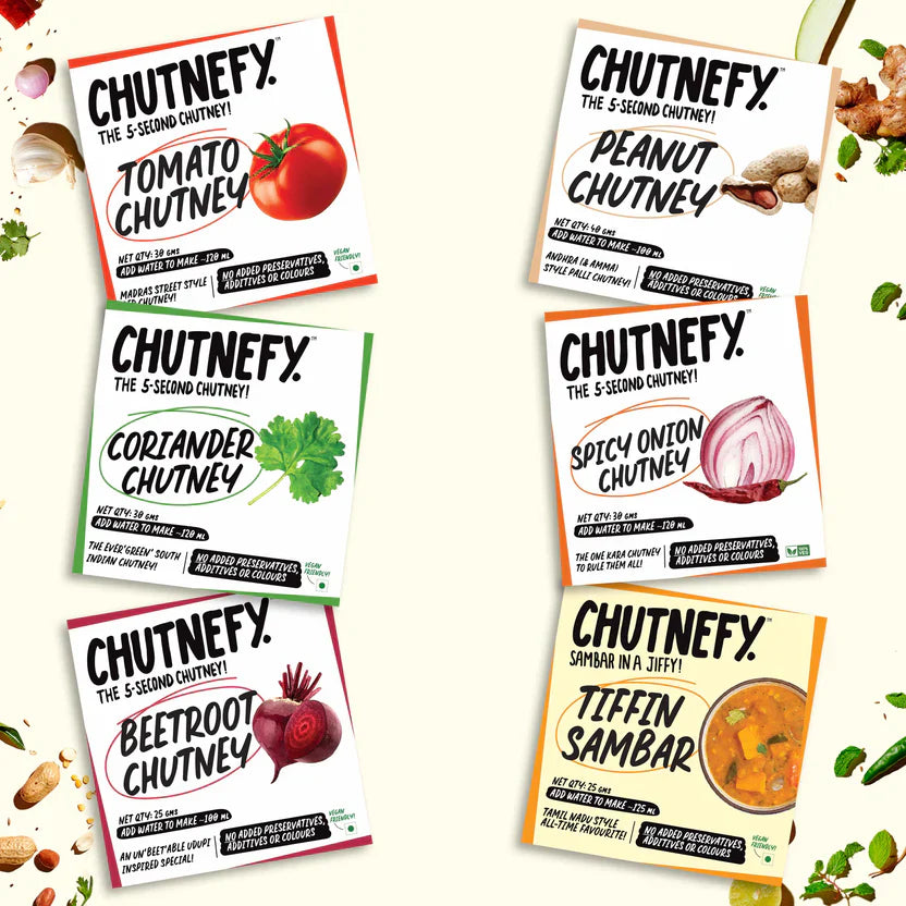 South-Style 6 Pack (5 Chutneys + 1 Sambar) | 20% OFF