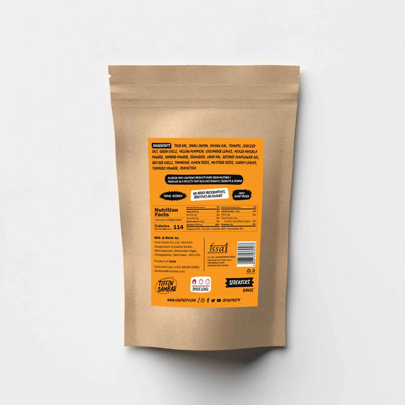 Sidekick - Tiffin Sambar | Tamil Nadu Style | Mild | 250g (makes 1200 ml sambar)
