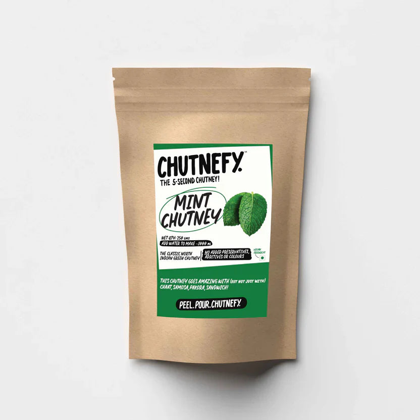 Mint Chutney | North Indian Style | Medium Spicy | 250g (makes 1000 ml chutney)